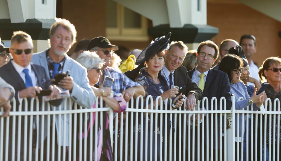 Punters on Friday. Picture: Jonathan Carroll