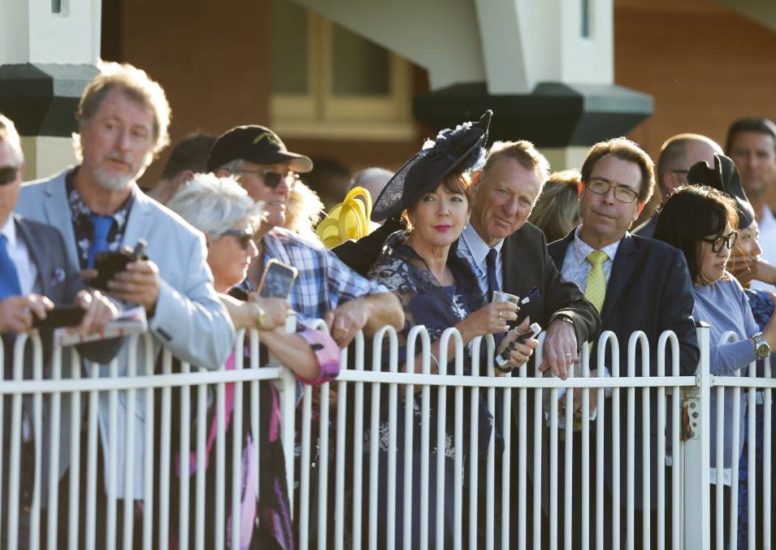 Punters on Friday. Picture: Jonathan Carroll