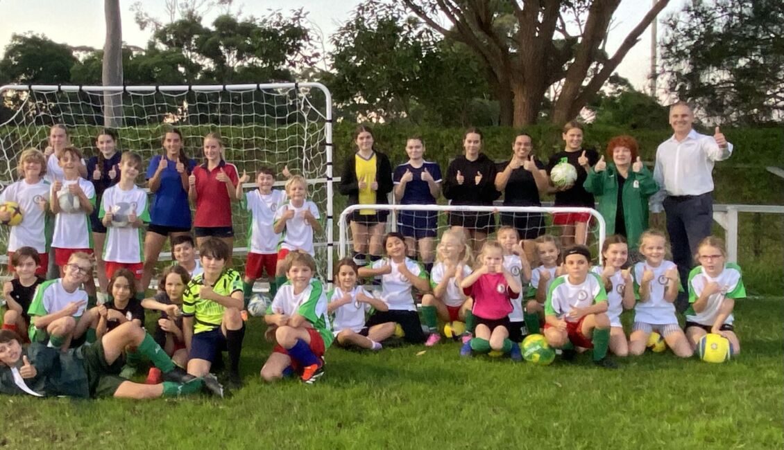 Community Support Program allows Adamstown Rosebud Junior Football Club to kick goals with Newcastle Racecourse CEO, Duane Dowell